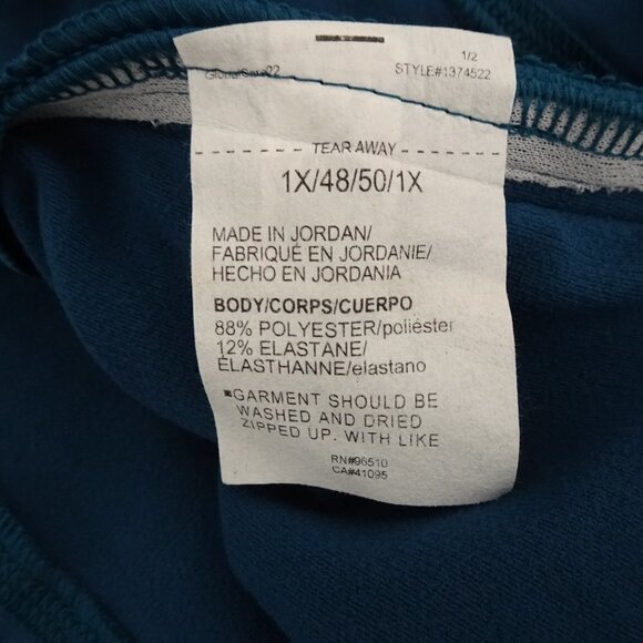 Under Armour Fitted Jacket Women's Size 1X Teal Blue Meridian Activewear - Picture 11 of 11